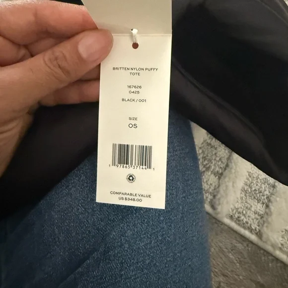 Tory Burch Britten puffy nylon tote Black - Picture 7 of 7